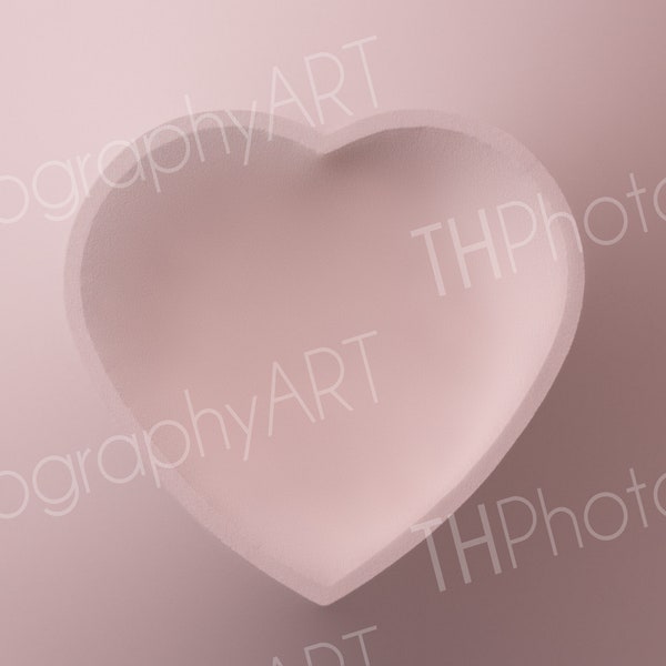 Newborn Digital Backdrop, Composite, Newborn Digital Background, Digital Prop, Pink, Heart bowl, Girl, Download