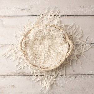 Newborn Digital Backdrop, Composite, Newborn Digital Background, Digital Prop, Rattan Boho Basket, Beige, Neutral, Boy, Girl