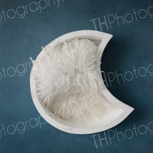 Newborn Digital Backdrop, Composite, Newborn Digital Background, White Moon Prop, Wood Moon, Blue, Neutral Gender, Boy, Girl
