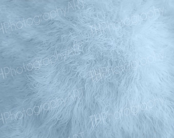 Newborn Digital Backdrop, Composite, Newborn Digital Background, Digital Prop, Fur, Flokati, Ligtht Blue, Neutral, Boy, Girl