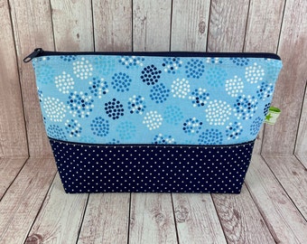 Cosmetic bag blue toiletry bag bag girls stuff toiletry bag cosmetic bag