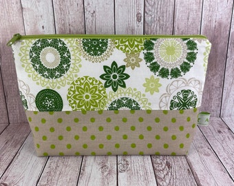 Cosmetic bag toiletry bag toiletry bag green beige