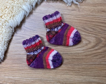 handgestrickt FL ca Baby-Merino Handarbeit Babysocken 9,0 cm Söckchen handgestrickt FL ca Baby-Merino Handarbeit Babysocken 9,0 cm Söckchen