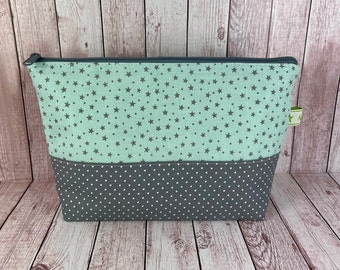 Cosmetic bag, cosmetic bag, toiletry bag, toiletry bag, girl's stuff, pencil case, gift for girls, girls' stuff bag, grey