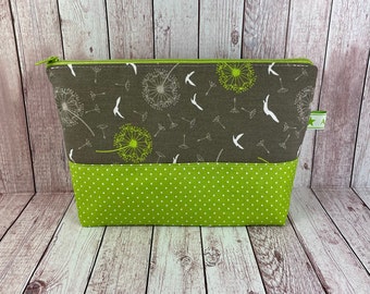 Cosmetic bag grey green toiletry bag wash bag gift girl girly bag cosmetic bag pencil case