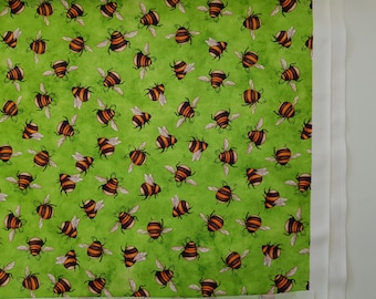 Cotton fabric with bees
