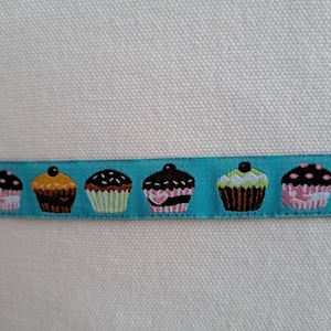 Webband Cupcake Muffin 1.6cm breit türkis