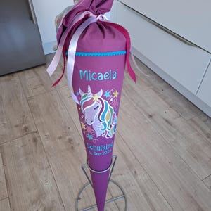 Unicorn school cone made of fabric, customizable also DIY to sew yourself, Unicorn 85 cm, 70 cm and 35 cm sibling cone kindergarten cone