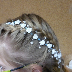 Perlenband Haarband zur Kommunion/ Hochzeit Bild 1