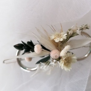 Haarspange Boho-Style, Haarschmuck Trockenblumen, mini Loop Haarspange-geometrische Haarspangen Bild 7