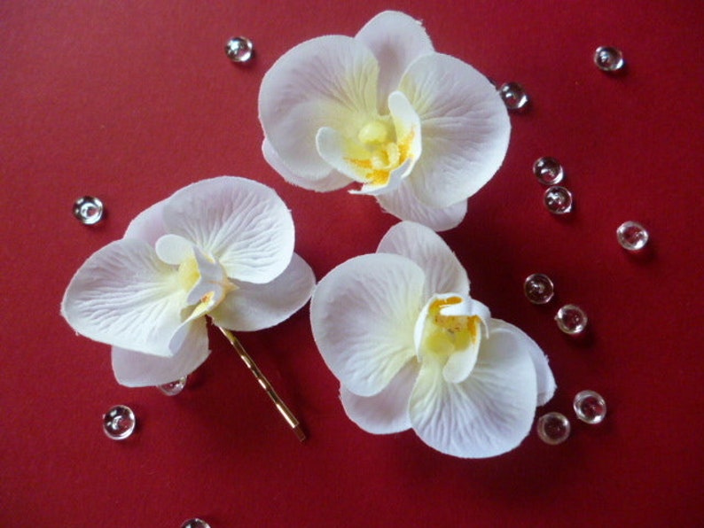 Haarschmuck zur Hochzeit-Party-Orchidee Bild 1