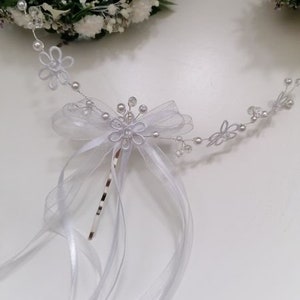 Hair accessories communion hair vine hair accessories white or ivory