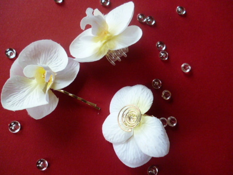 Haarschmuck zur Hochzeit-Party-Orchidee Bild 2