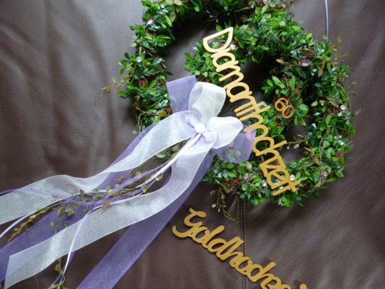 Türkranz Hochzeit/ Gold oder Diamanthochzeit Etsy