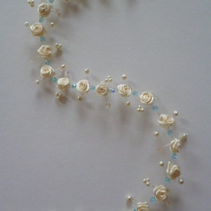 Perlenband Haarband zur Kommunion/ Hochzeit Bild 2