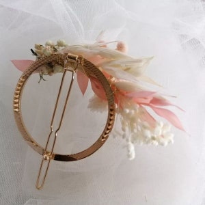 Haarspange Boho-Style, Haarschmuck Trockenblumen, mini Loop Haarspange-geometrische Haarspangen Bild 3