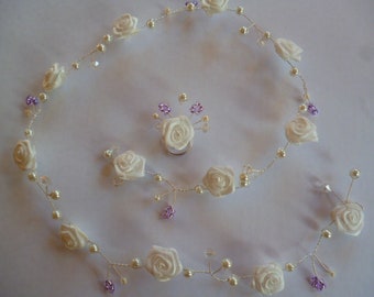 Wedding hair accessories - hair band XL, ivory or white