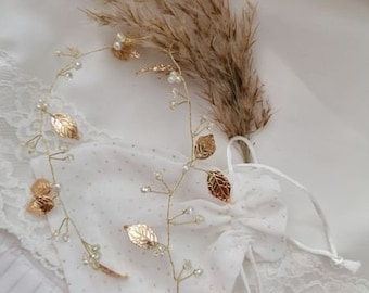 Haarschmuck Boho/ Vintage in gold , rosegold oder silber, Haarranke Hochzeit