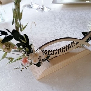 Table decoration flower ring Boho, communion decoration, wedding, table number image 2