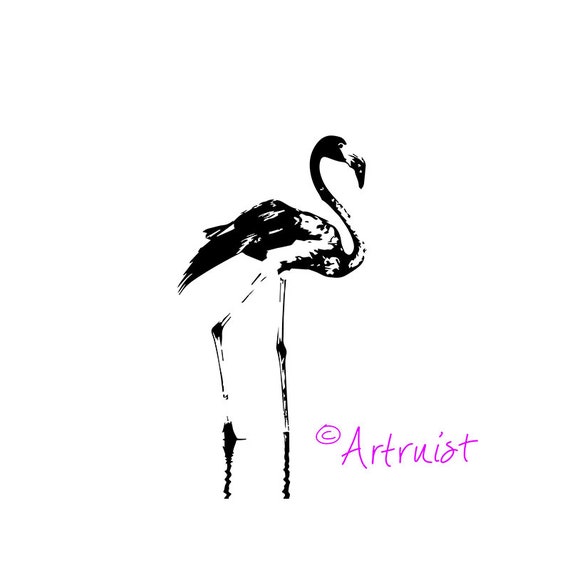 Download Free Flamingo Svg Clip Art Digital File Png Dxf Etsy SVG Cut Files