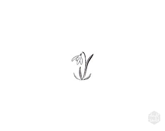 Stamp MIDI Snowdrop Flower