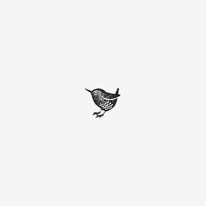 Stamp MINI wren bird image 1