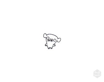 Stamp MIDI Elephant Kawaii Mascot