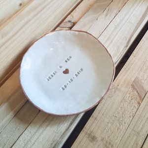 Personalizable glazed ring dish wedding large image 2