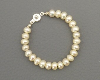 Freshwater pearl bracelet 14.5 cm - freshwater pearl bracelet 4.5 inches