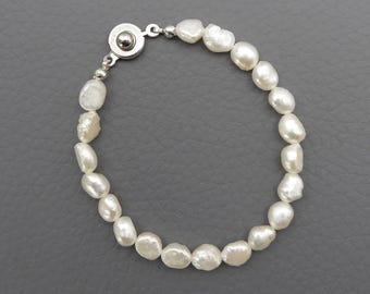 Freshwater pearl bracelet 17.3 cm - freshwater pearl bracelet 6.8 inches