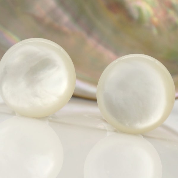 Perlmutt Ohrclipse  -  mother of pearl ear clips