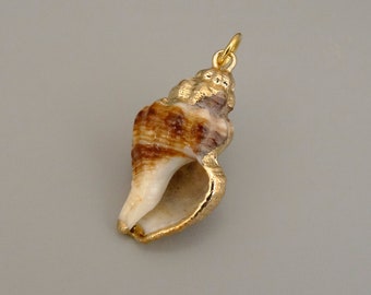 Gold-plated shell pendant