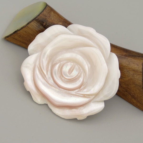 Perlmutt Brosche Rose  -  mother of pearl brooch rose