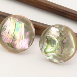 Perlmutt Ohrstecker Rote Abalone - mother of pearl stud earrings red abalone