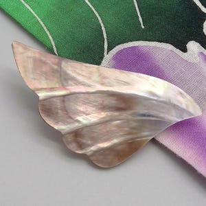 Perlmutt Haarspange Flügel sehr klein - mother of pearl barrette wing very small