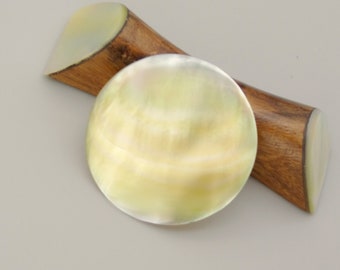 Mother of pearl brooch round - mother of pearl brooch round