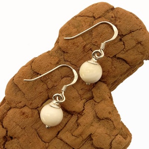 Muschel Ohrhänger Perlenform  -  shell earrings pearl shape