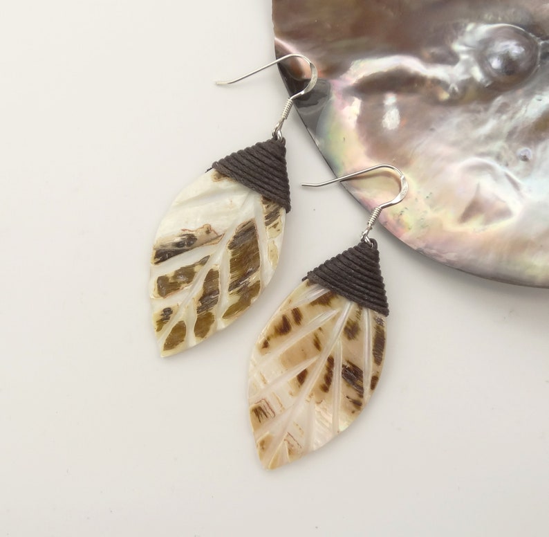 Shell Earrings shell earrings Silberhaken offen