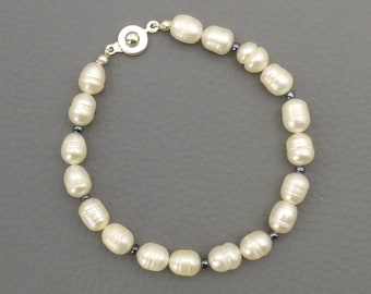 Freshwater pearl bracelet 21.5 cm - freshwater pearl bracelet 8.5 inches