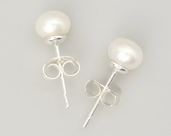 Süßwasser Perlenohrstecker - freshwater pearl stud earrings
