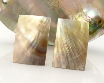 Perlmutt Ohrclipse  -  mother of pearl ear clips