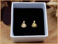 Small Christmas tree stud earrings gold – stainless steel earrings – gift idea Christmas women