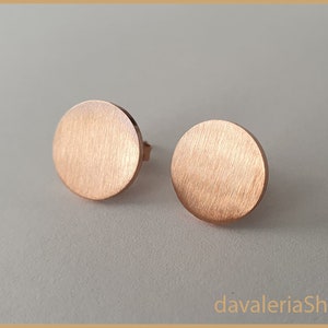 Earring circle plain rose rose gold