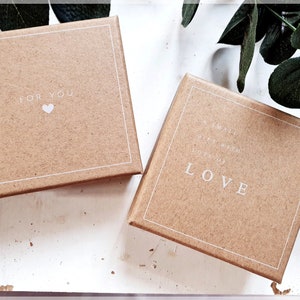 Geschenkbox Schmuckschachtel mit Text "For You" oder "Love" Größe 7,5x7,5x3,2 cm