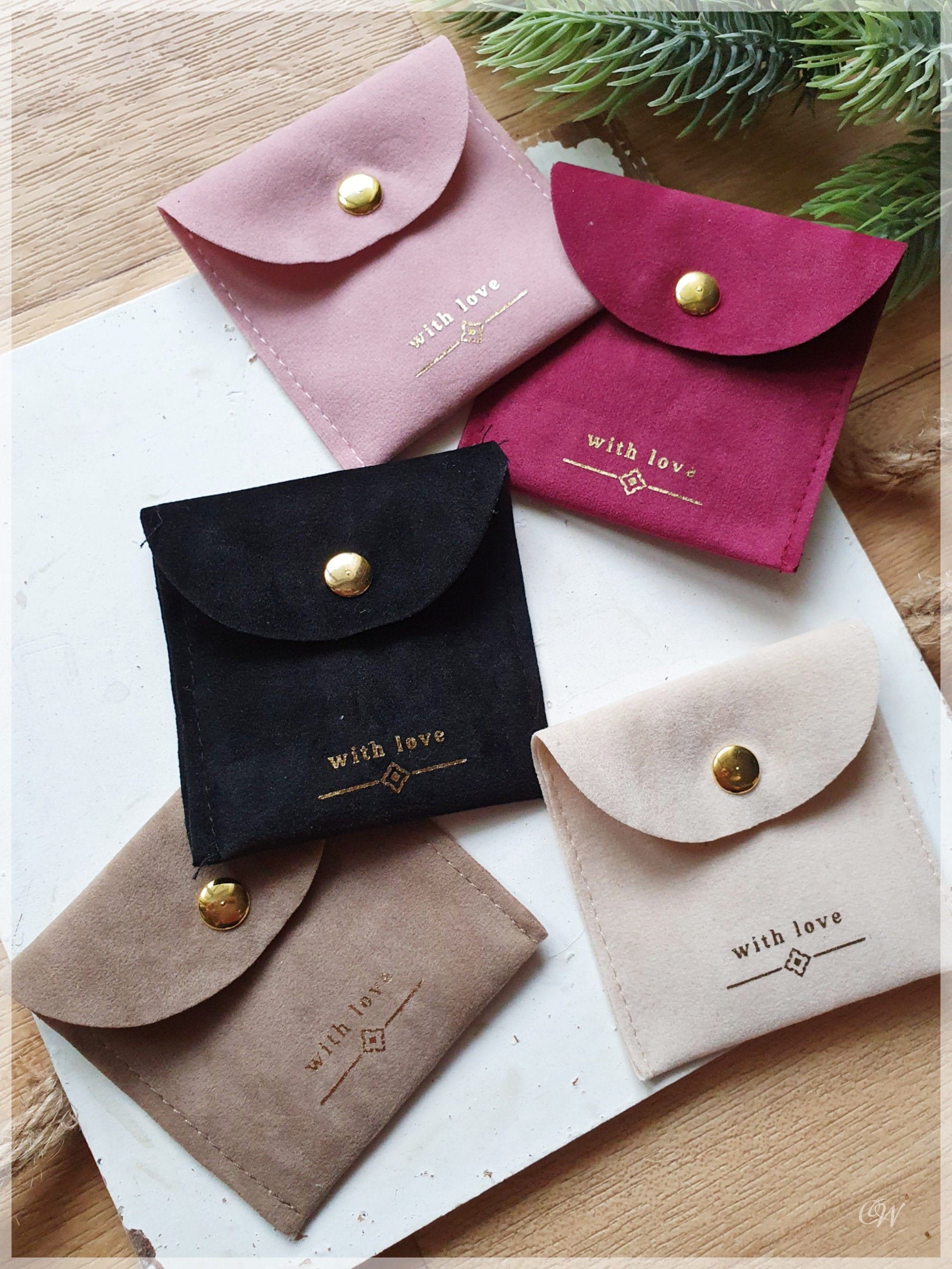 Gift packaging jewelry bag with print 