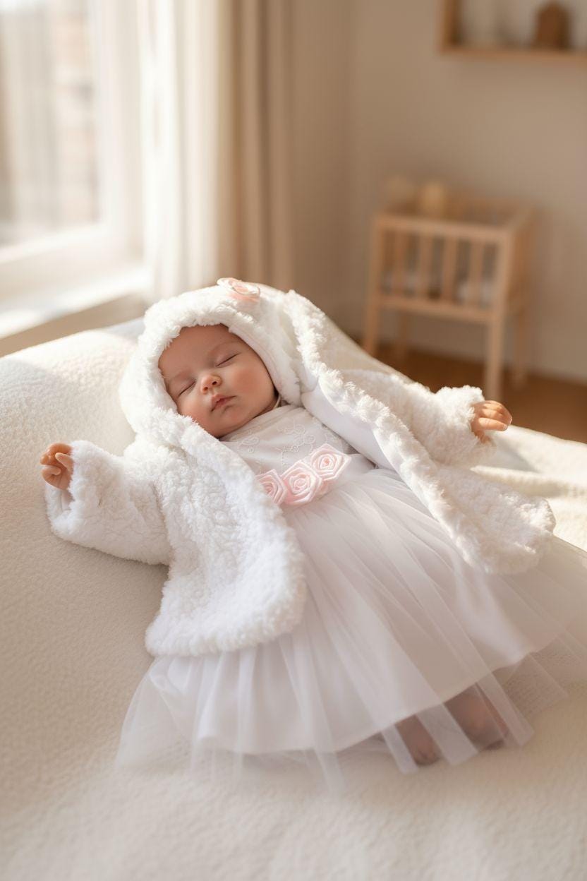 Winter Baptism Dress - Etsy Israel Winter Baptism Dress - Etsy Israel