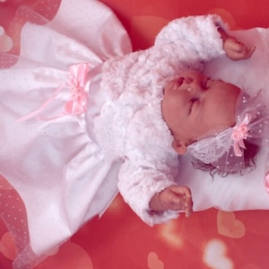 baptism clothing, baptism set, baptism dress, 4-piece baptism set,Taufkleidung, Taufset, Taufkleid, 4-teiliges Taufset,christening