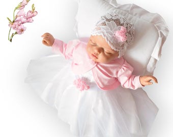 4 pcs beautiful part LACE set for Baptism