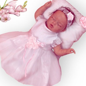 taufkleid Dress Headband Baptism SARA LACE TULLE baptism dress