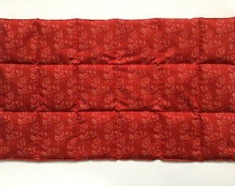 XXL-18 Kammer Körnerkissen,62x35cm,rot/pink/weiß,Wärmekissen,Kühlkissen,Rückenkissen